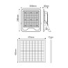 Faro LED Solare 50/100/200/300W IP66, Telecomando Incluso, 1.000/1500/3000/4500 lumen - SERIE PRO