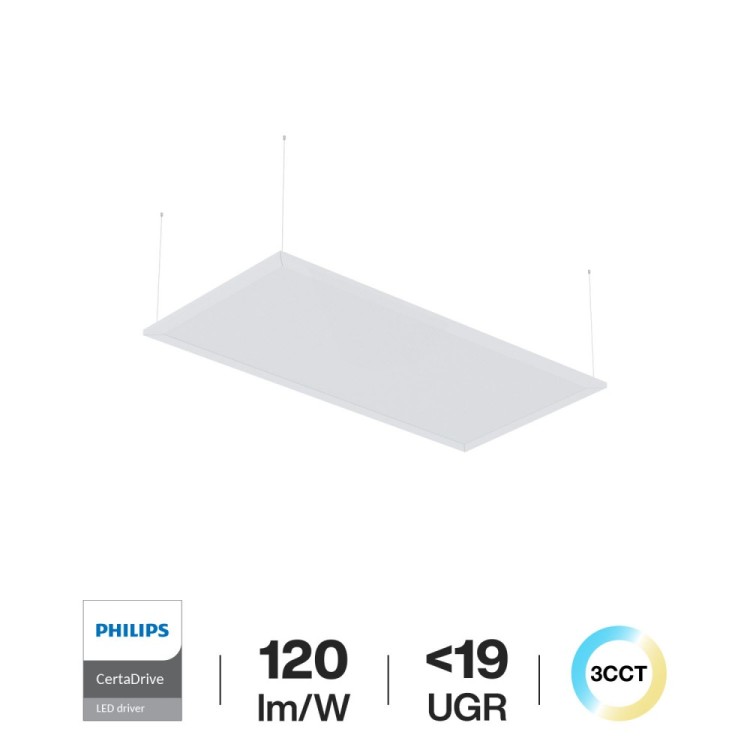 Pannello LED a Sospensione 60x30 32W, UGR19, CCT - Philips CertaDrive