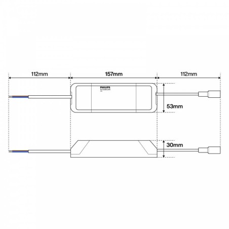 Alimentatore Dimmerabile 1-10V PHILIPS Xitanium da 44W per pannelli LED