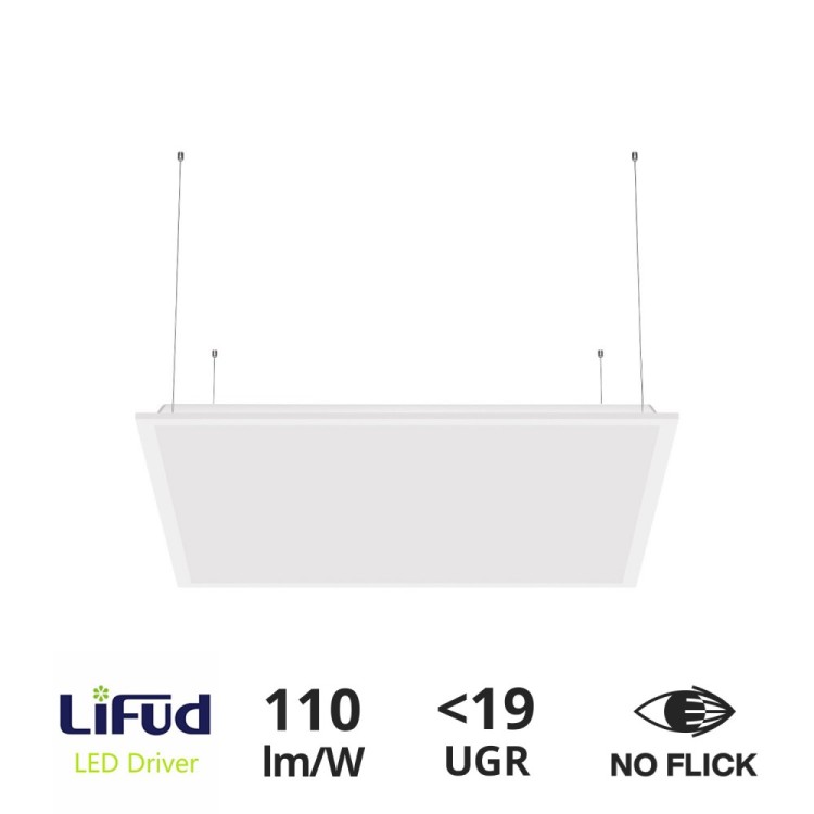 Pannello LED a Sospensione 60x60 40W UGR19 No-Flicker - LIFUD Driver